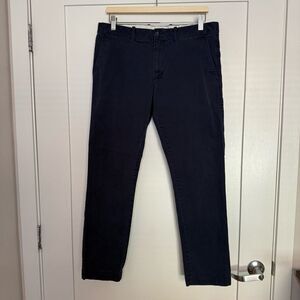 J Crew Flex Slim Fit Pants Mens Sz 33x30 Blue Chino Preppy Career Business